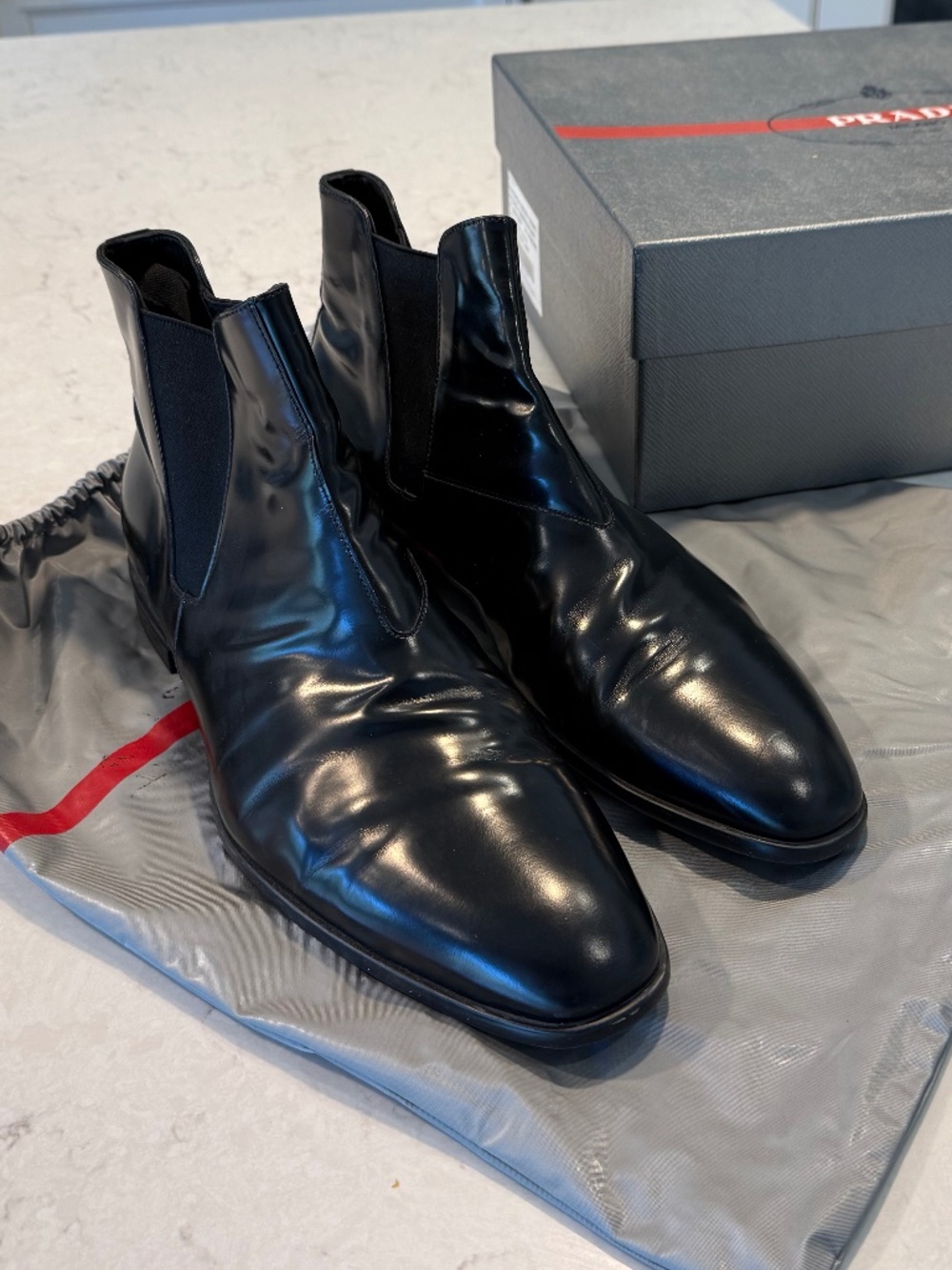 Men's Prada Chelsea Boots - Size 12/13